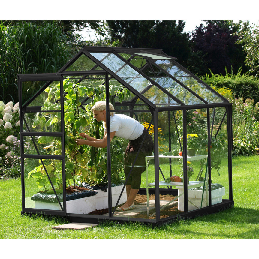 Vitavia Venus 3800 Gewächshaus - 3mm ESG Glas, Aluminium Anthrazit