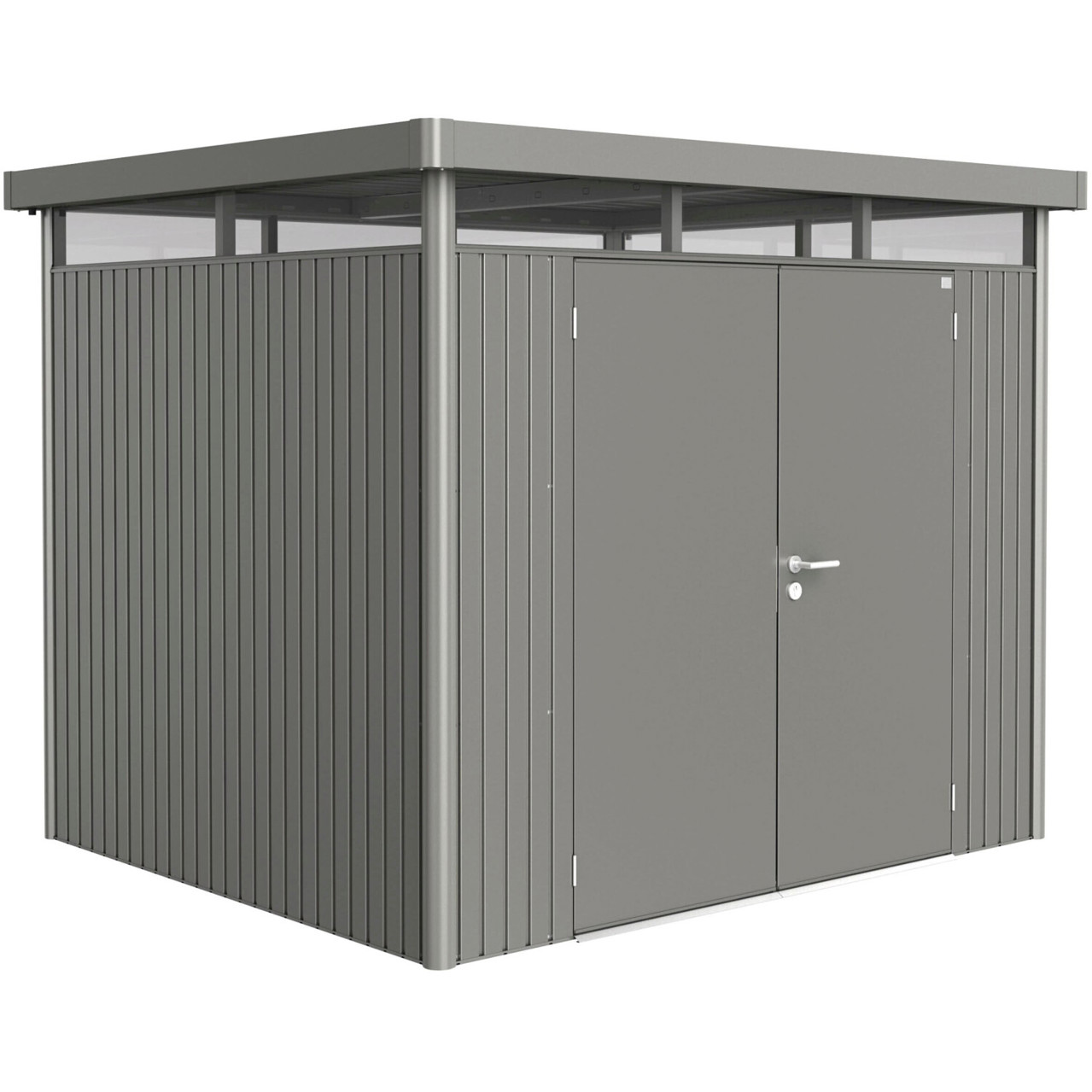 Biohort Highline Gartenhaus H3 - 275 x 235 cm - Quarzgrau-Metallic