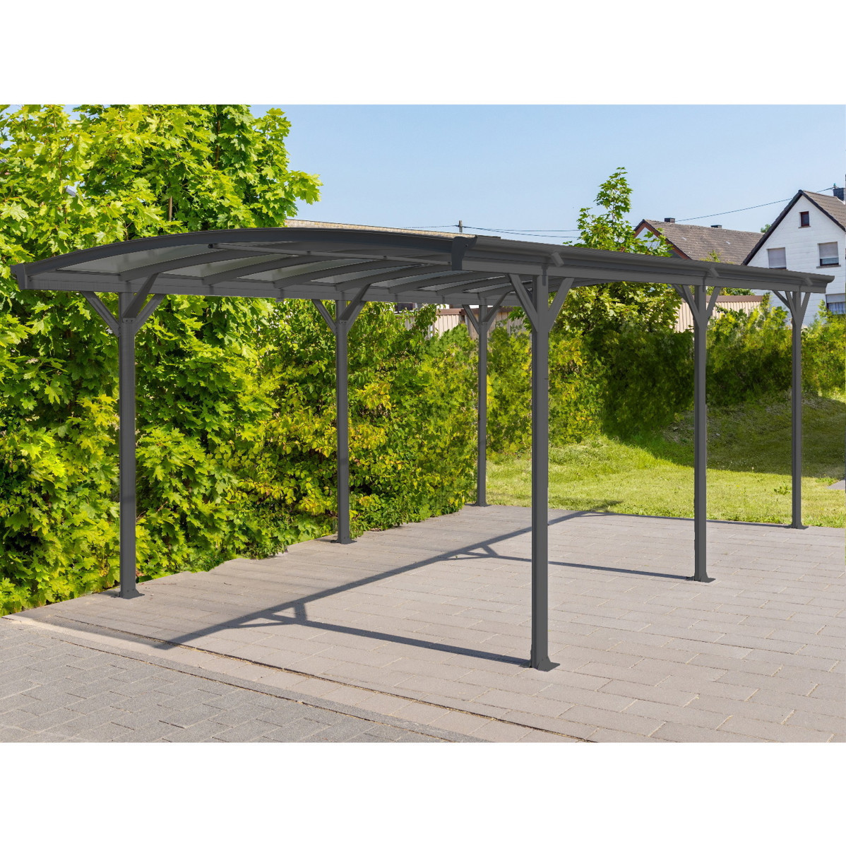 Westmann Carport Rundbogen 17 m² - Anthrazit
