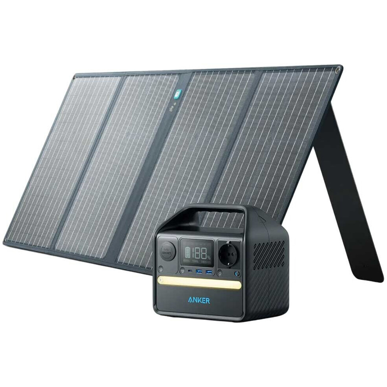 Anker PowerHouse 521 - Tragbare Powerstation mit 100W Solarpanel