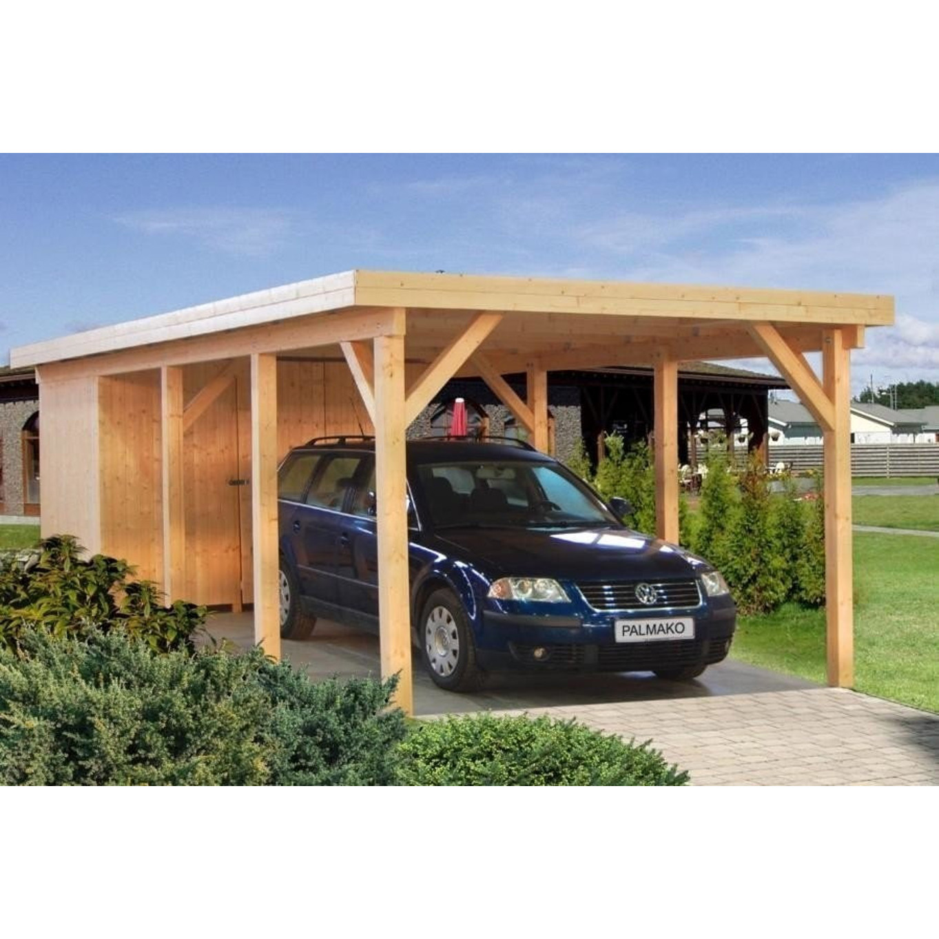 Palmako Karl Carport 360 x 762 cm - Naturholz