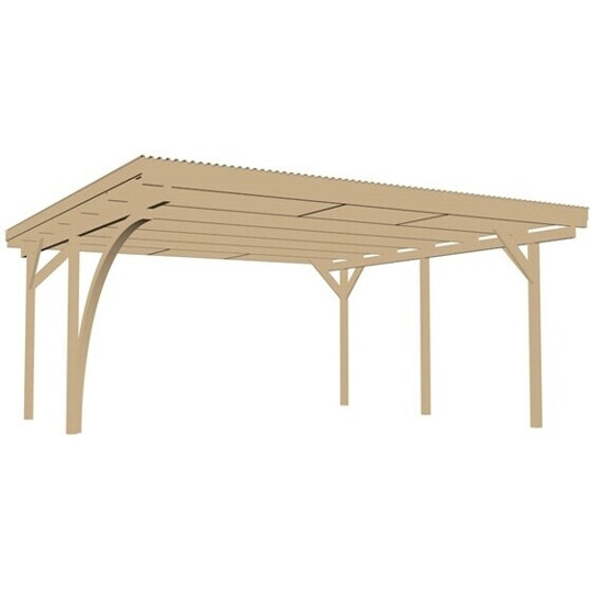 Weka 616A Carport – Modell 616.5050.40.10