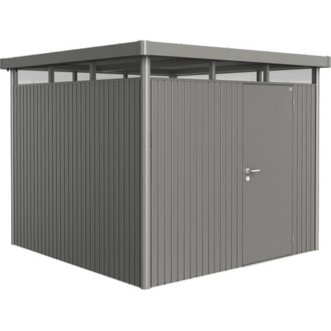 Biohort HighLine Gartenhaus H4 - 275 x 275 cm - Quarzgrau-Metallic