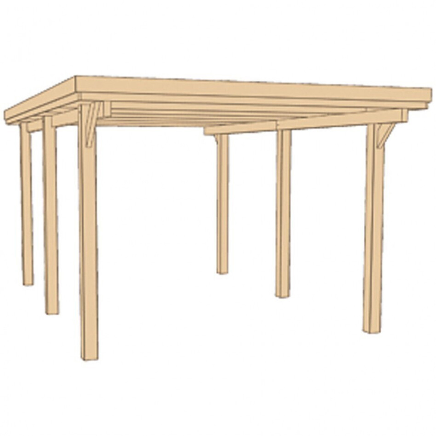 Weka Optima Carport 322 x 612 cm - Wetterbeständig und Langlebig
