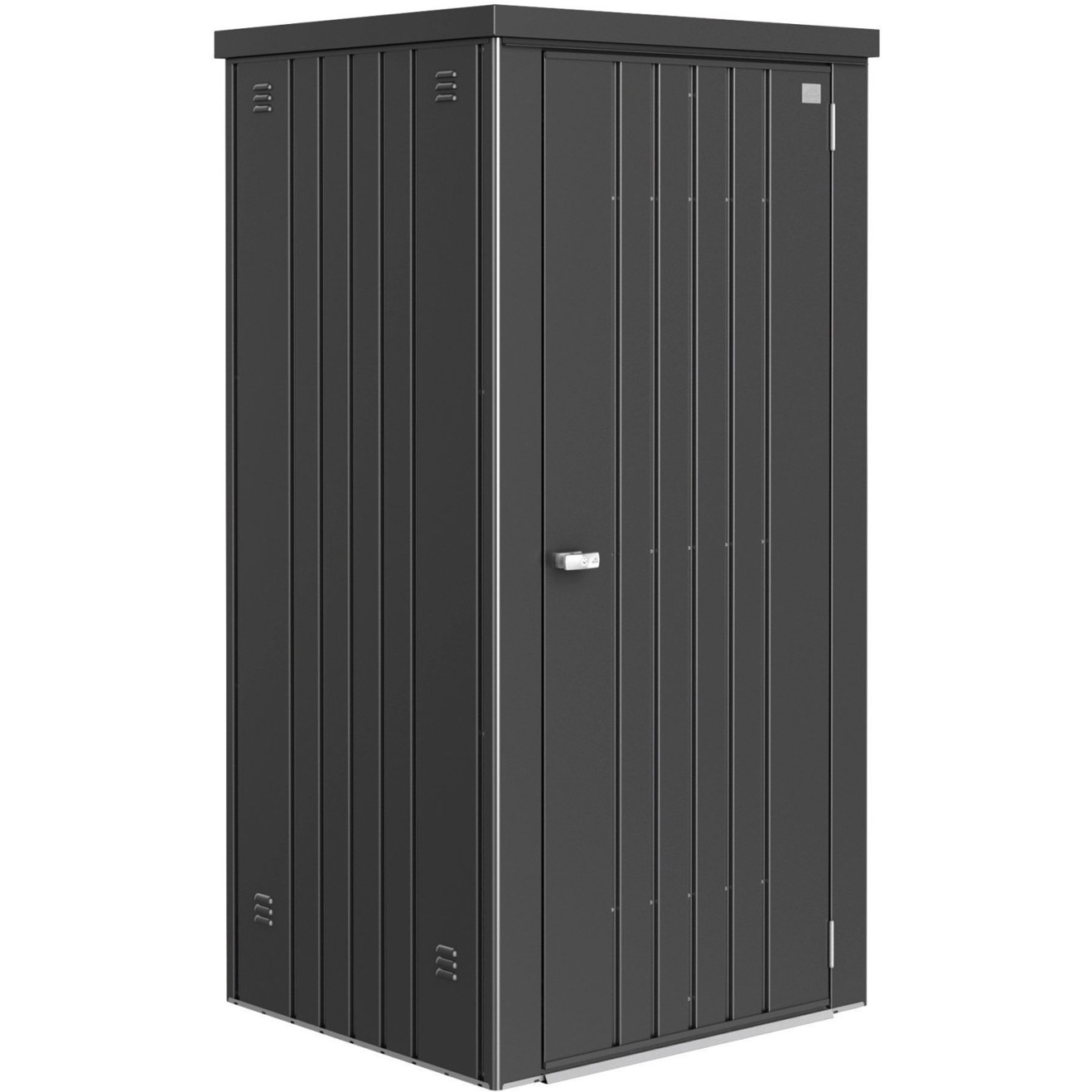 Biohort Geräteschrank 90x93 cm - Dunkelgrau-Metallic - Robuster Gartenstauraum