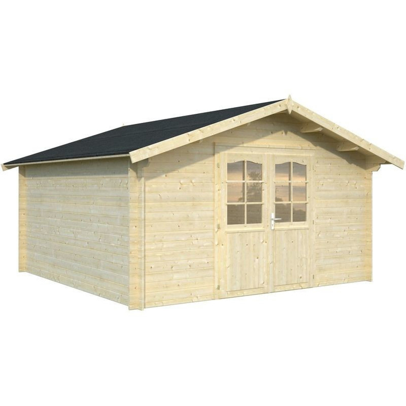 Palmako Lotta Gartenhaus 380 x 380 cm - Natur