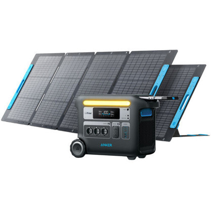 Anker Solix F2000 767 PowerHouse mit 2x 200W Solarpanel - Hochleistungs-Powerstation