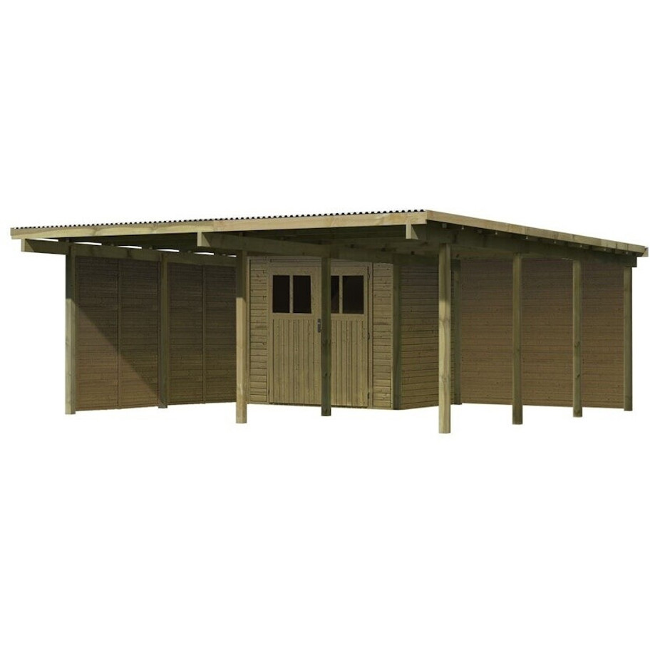 Karibu Eco 2 B Carport (73095) - Nachhaltiger Schutz für Ihr Fahrzeug