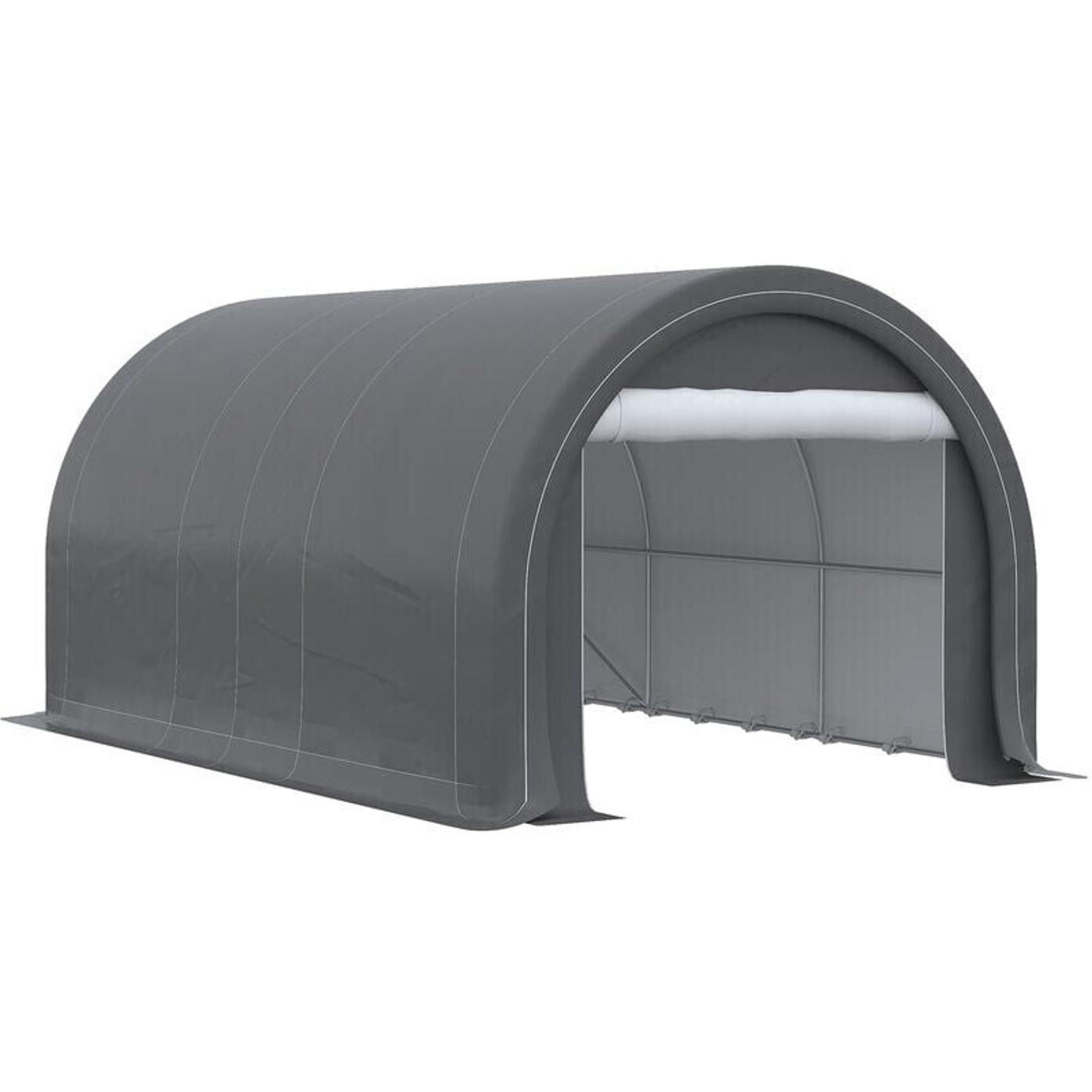 Outsunny Galvanisierter Stahl Carport - 500 x 300 x 240 cm - Grau