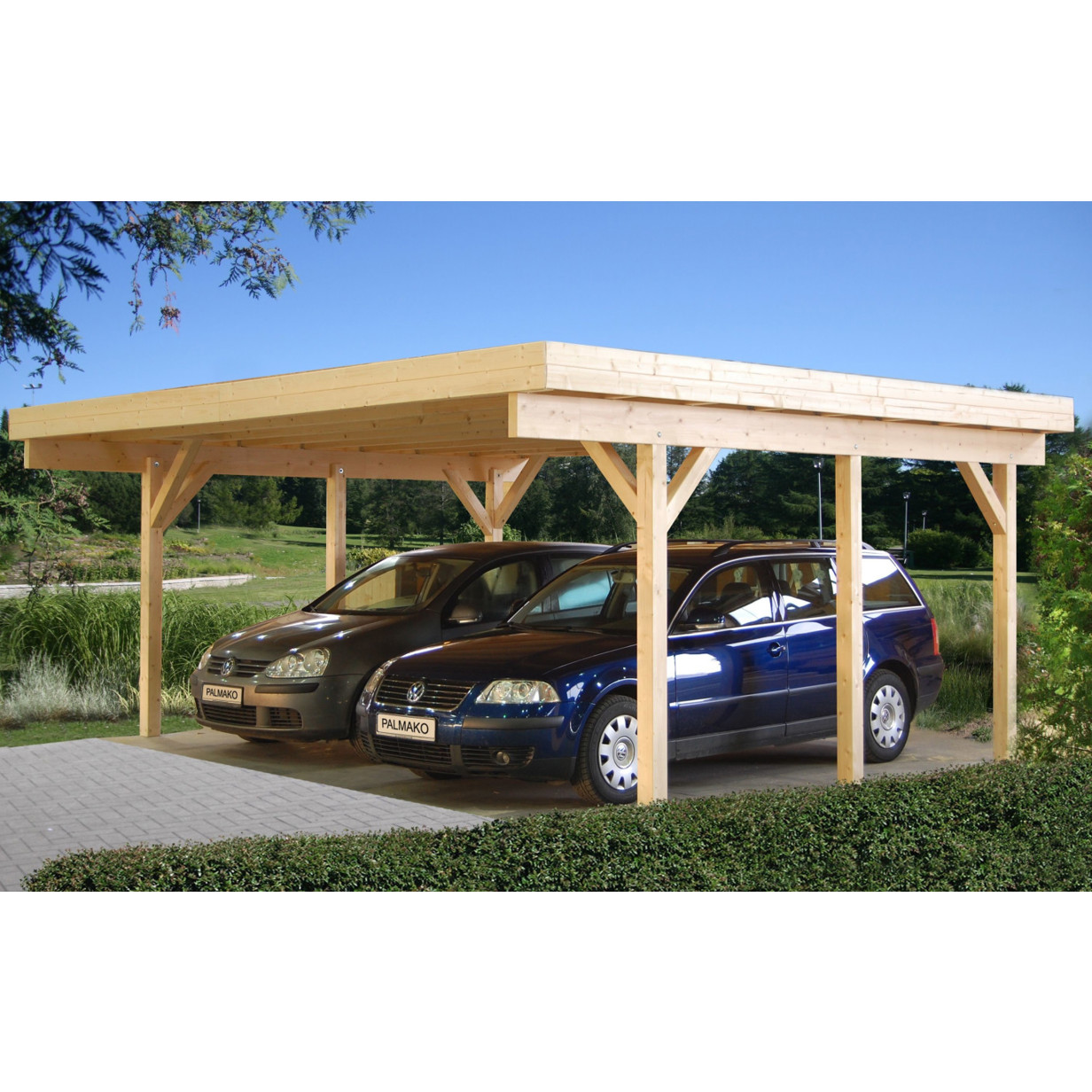 Palmako Karl Carport 600 x 512 cm - Naturholz