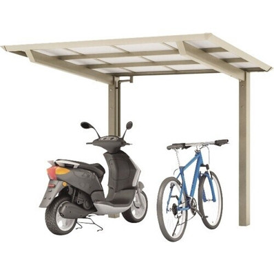 Ximax Smart Port Typ 60 Einzelcarport - Eloxiertes Aluminium, Edelstahl-Look, 209,6 x 253,4 cm