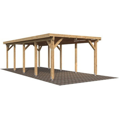 Palmako Karl Carport - 360 x 762 cm - Braun