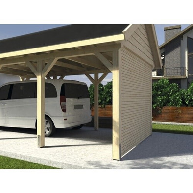 Weka Rückwand wekaLine 270x217 cm - Natur für Carports