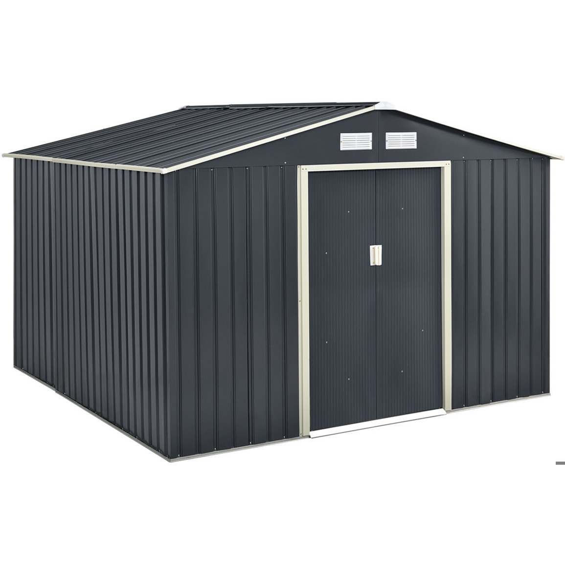 Juskys XXL Metall Gerätehaus - 277 x 319 cm für Garten und Vereinsbedarf