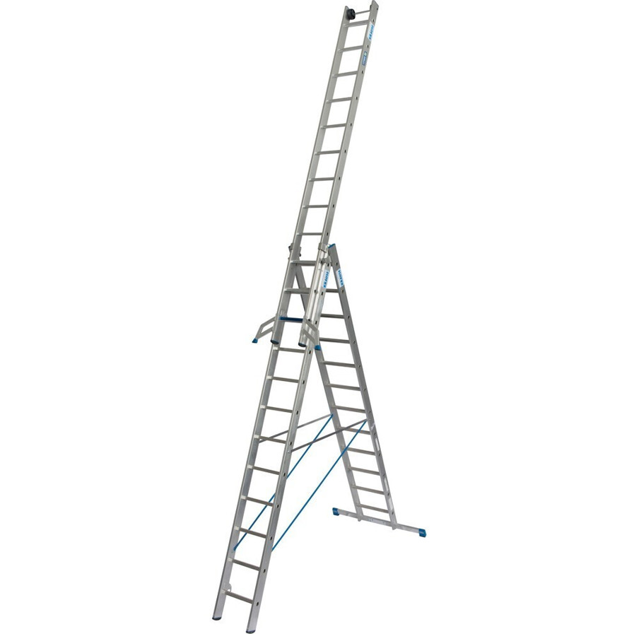 Krause Stabilo Professional + S - 3x12 Sprossen Leiter (Modell 131676)