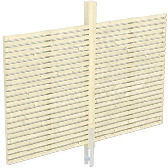 Skan Holz Rückwand Rhombus - Natur - 291 x 160 cm - Perfekt für Carports