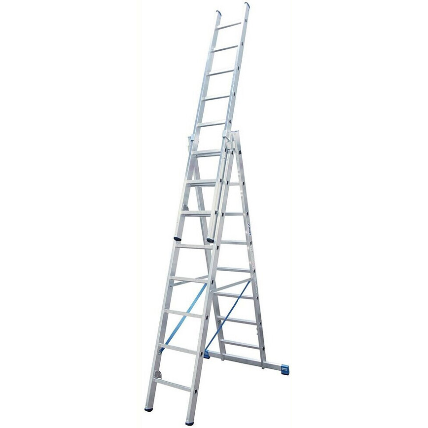 Krause Stabilo Vielzweckleiter 3x8 Sprossen - Optimal für Heimwerker und Profis (133748)