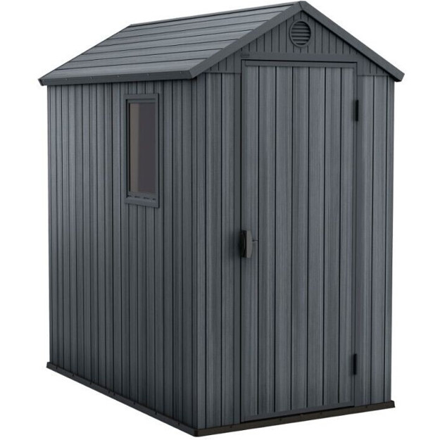 Keter Darwin Gartenhaus 4x6 - 126 x 185 cm - Dunkelgrau