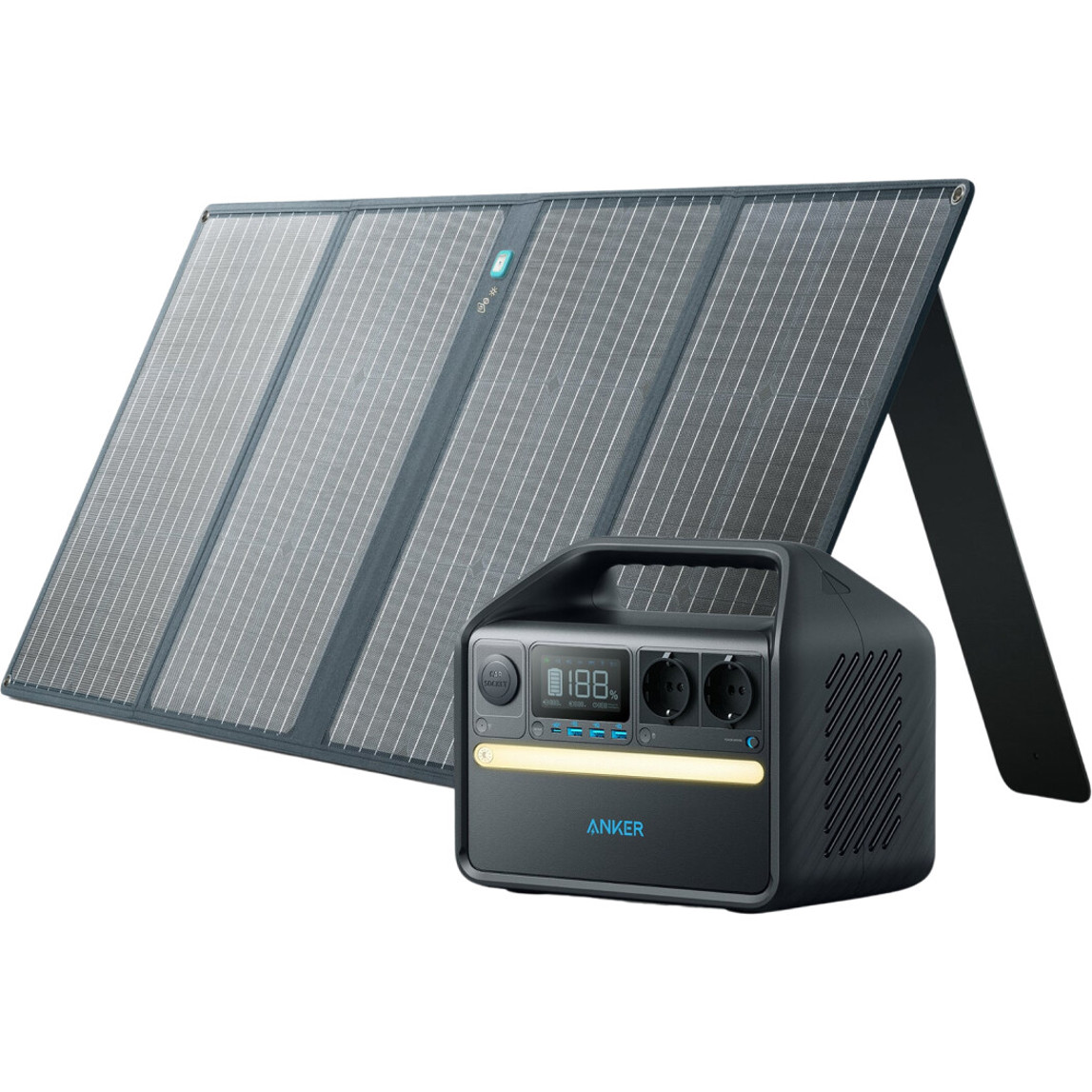 Anker 535 PowerHouse mit 100W Solar-Panel – Tragbare Powerstation