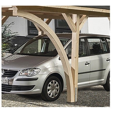 Weka Leimholz-Rundbogen für Carport – 12x12 cm – Natur