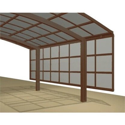 Ximax Carport Seitenwand 200 cm - Braun Matt