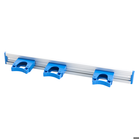 Haug Bürsten Besenhalter in Blau und Silber - Gartengerätehalter (Modell 8699_2)