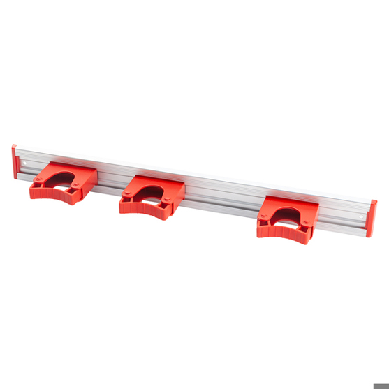 Haug Besenhalter für Bürsten – Rot/Silber (8699_1) | Gartengerätehalter