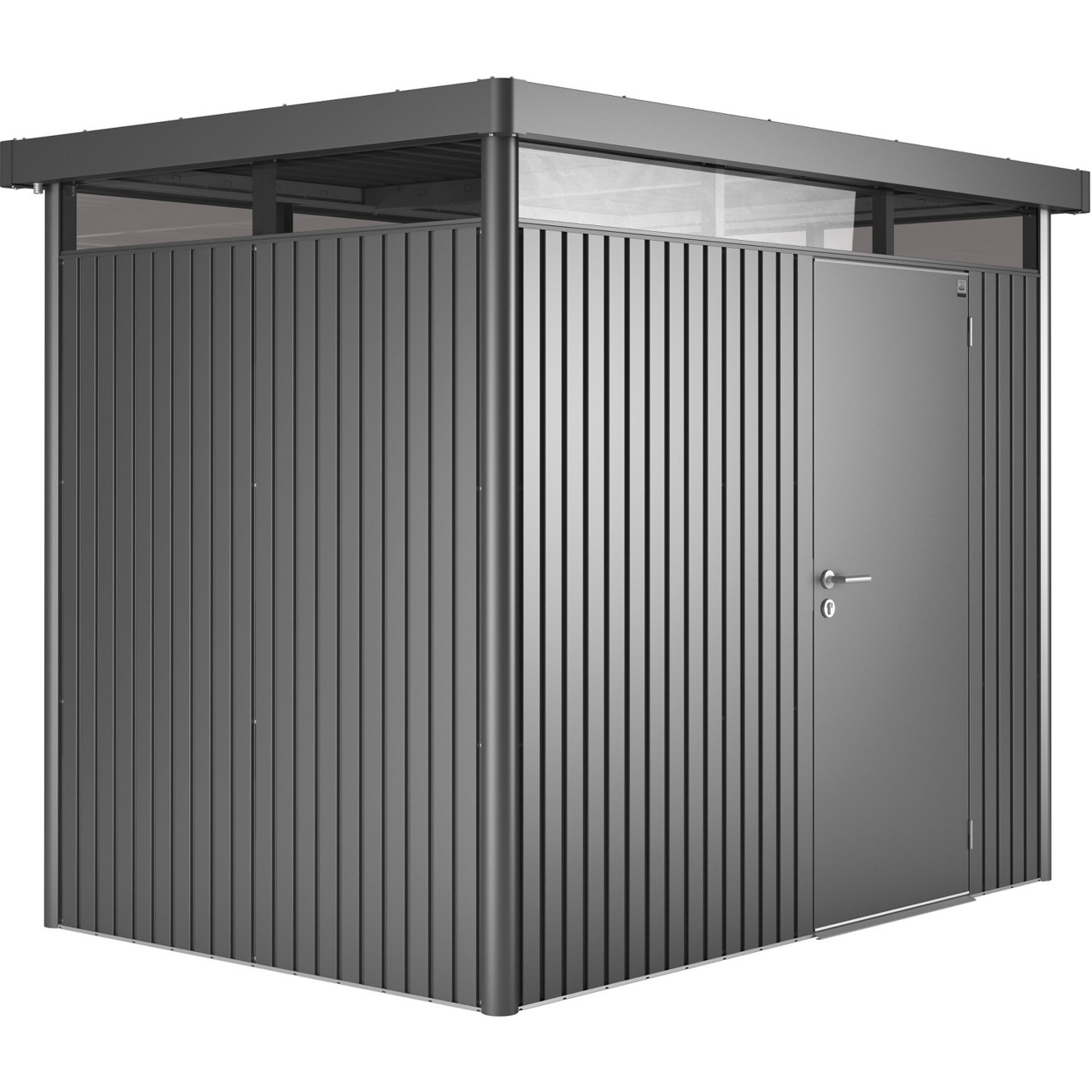 Biohort HighLine Gartenhaus H2 - 275 x 195 cm - Dunkelgrau-Metallic
